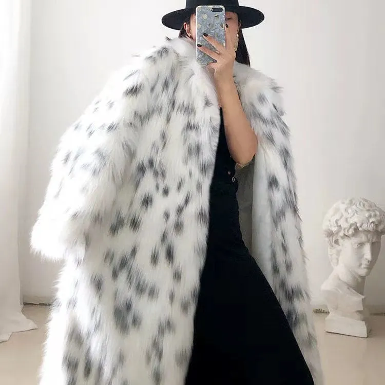 Faux Fox Fur Leopard Print