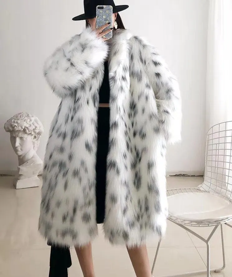 Faux Fox Fur Leopard Print