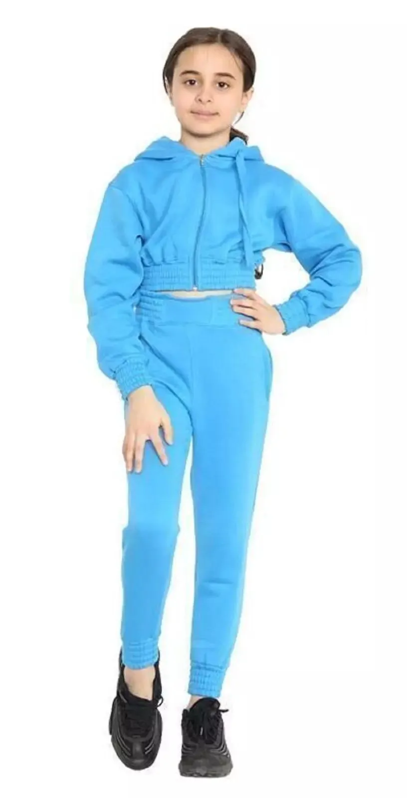 Girls Kids Fleece Tracksuit 2Pcs Hoodies Sports Sweatpants Jogging 7-8, 14 Years