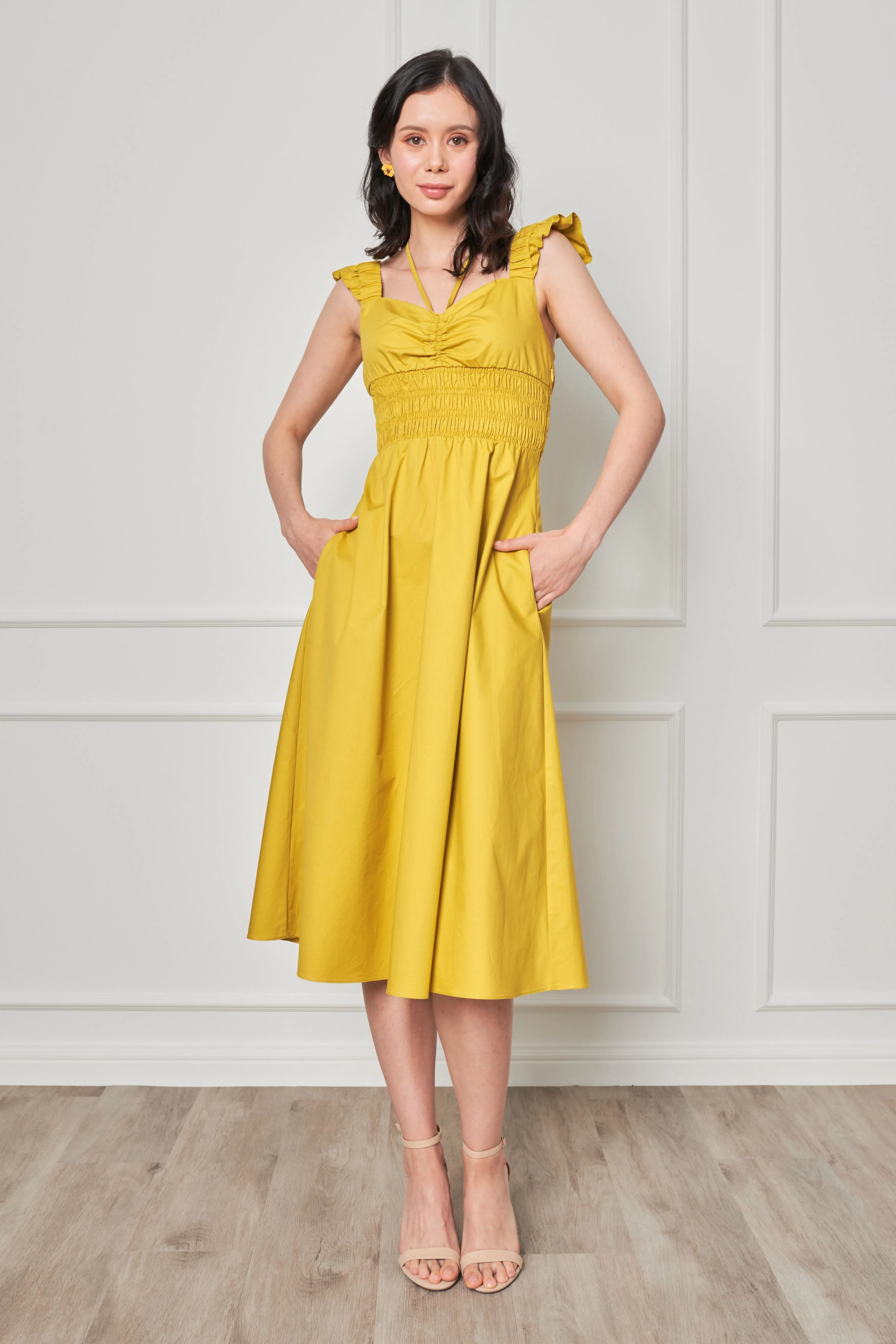 Gisele Ruched Midi Dress