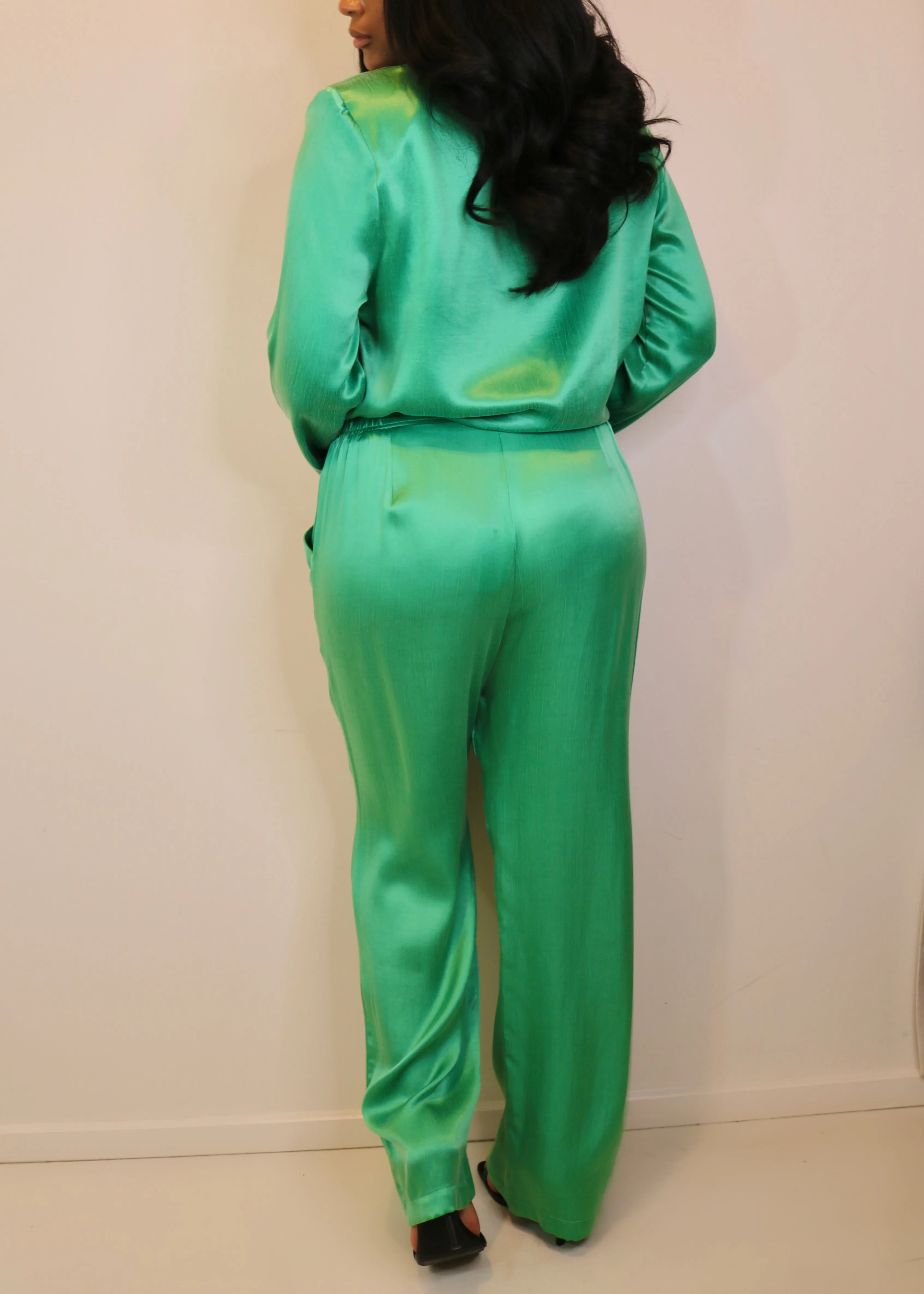 Green Silk Trousers