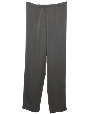 Grey Casual Straight-Fit Trousers - W32 L33