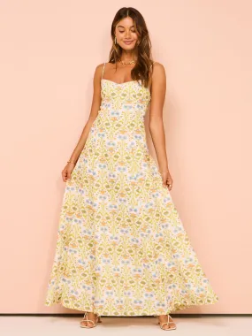 Hansen & Gretel Pepper Maxi Dress in Ivory Dahlia