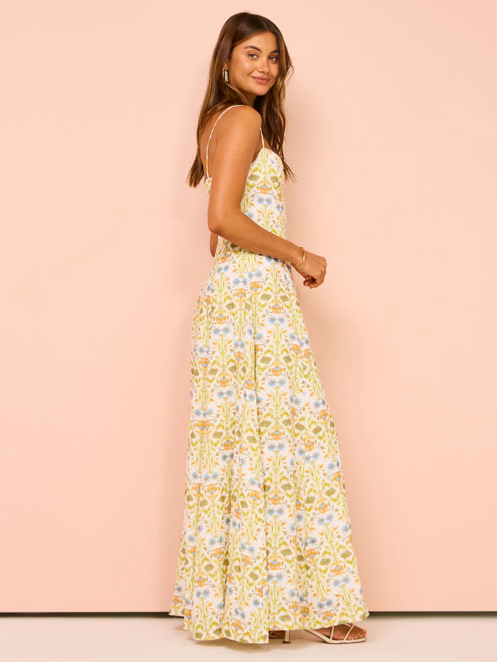 Hansen & Gretel Pepper Maxi Dress in Ivory Dahlia