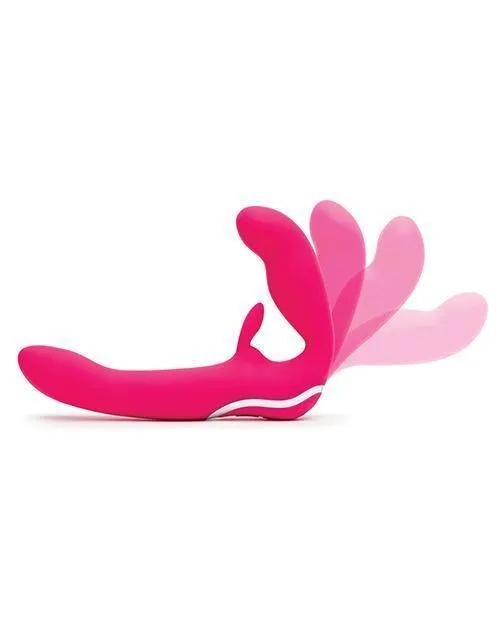 Happy Rabbit Strapless Strap On Rabbit Vibe - Pink