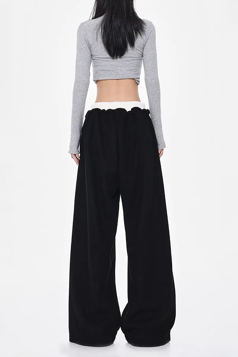 Heavyweight Low-Rise Wide-Leg Double Waist Sweatpants