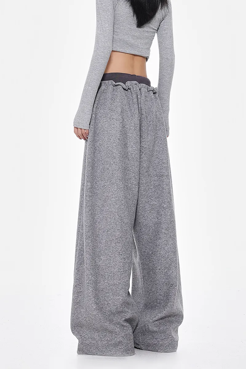 Heavyweight Low-Rise Wide-Leg Double Waist Sweatpants