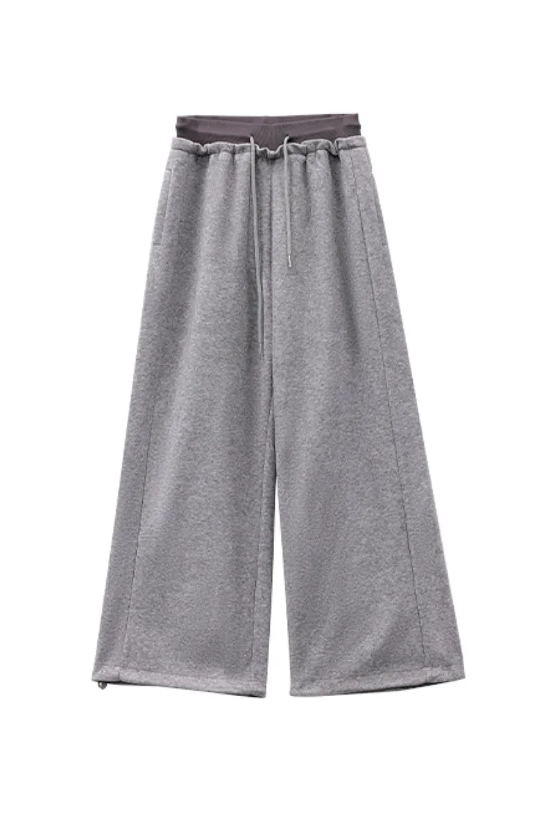 Heavyweight Low-Rise Wide-Leg Double Waist Sweatpants