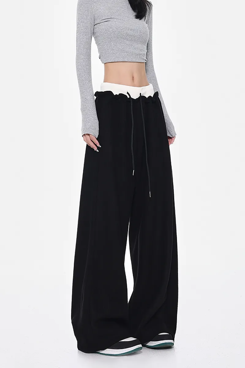 Heavyweight Low-Rise Wide-Leg Double Waist Sweatpants