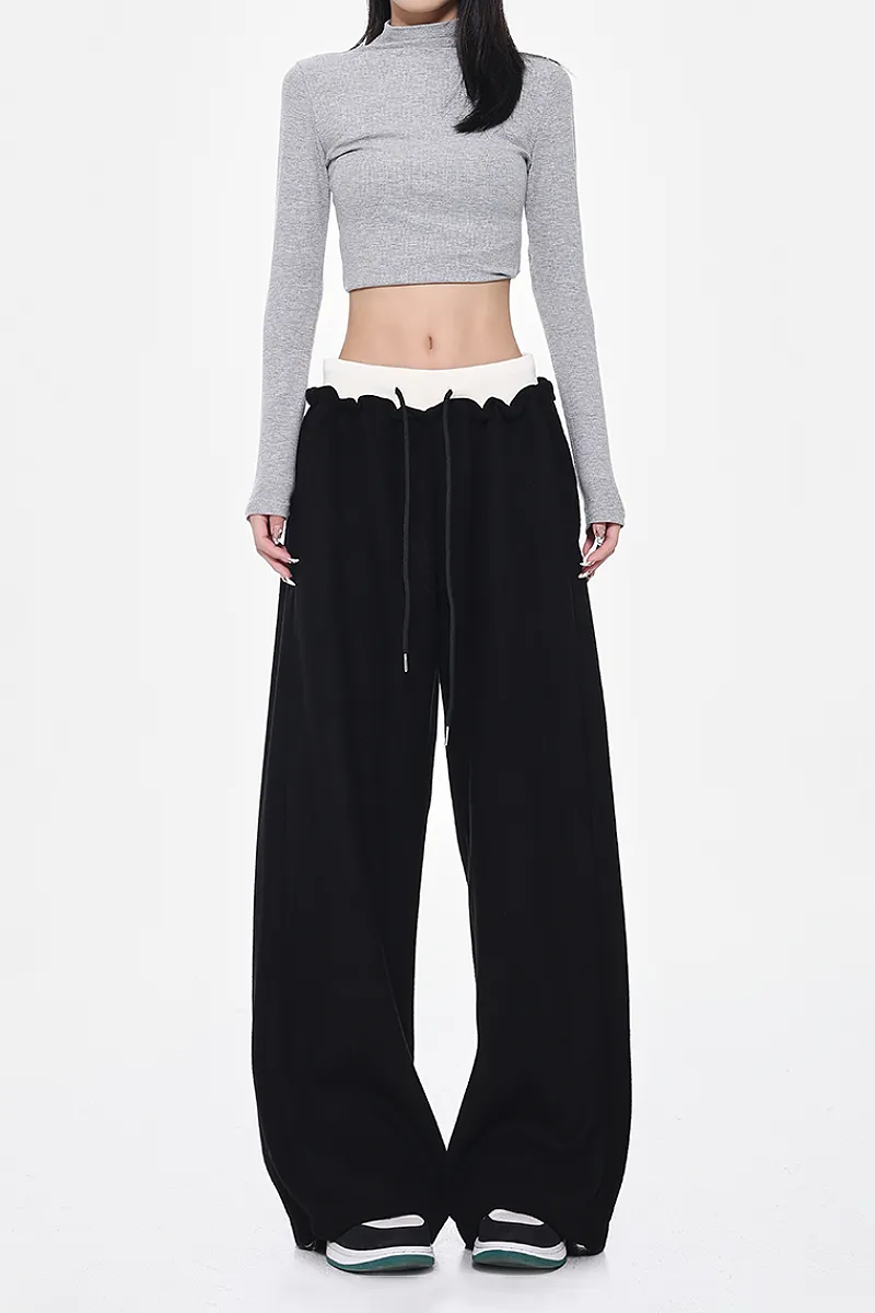 Heavyweight Low-Rise Wide-Leg Double Waist Sweatpants