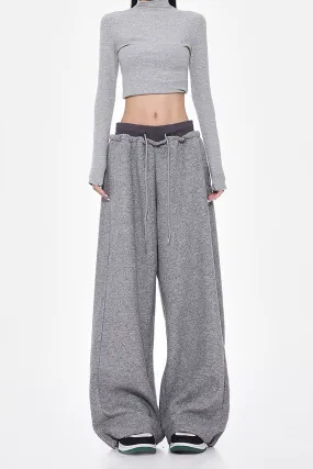 Heavyweight Low-Rise Wide-Leg Double Waist Sweatpants