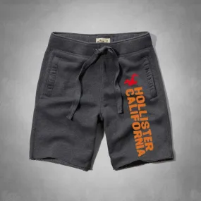 Hollister California Men's Short With side Orange Designer-Grey