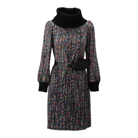 K Design Knitted Cowl Dress Multicoloured