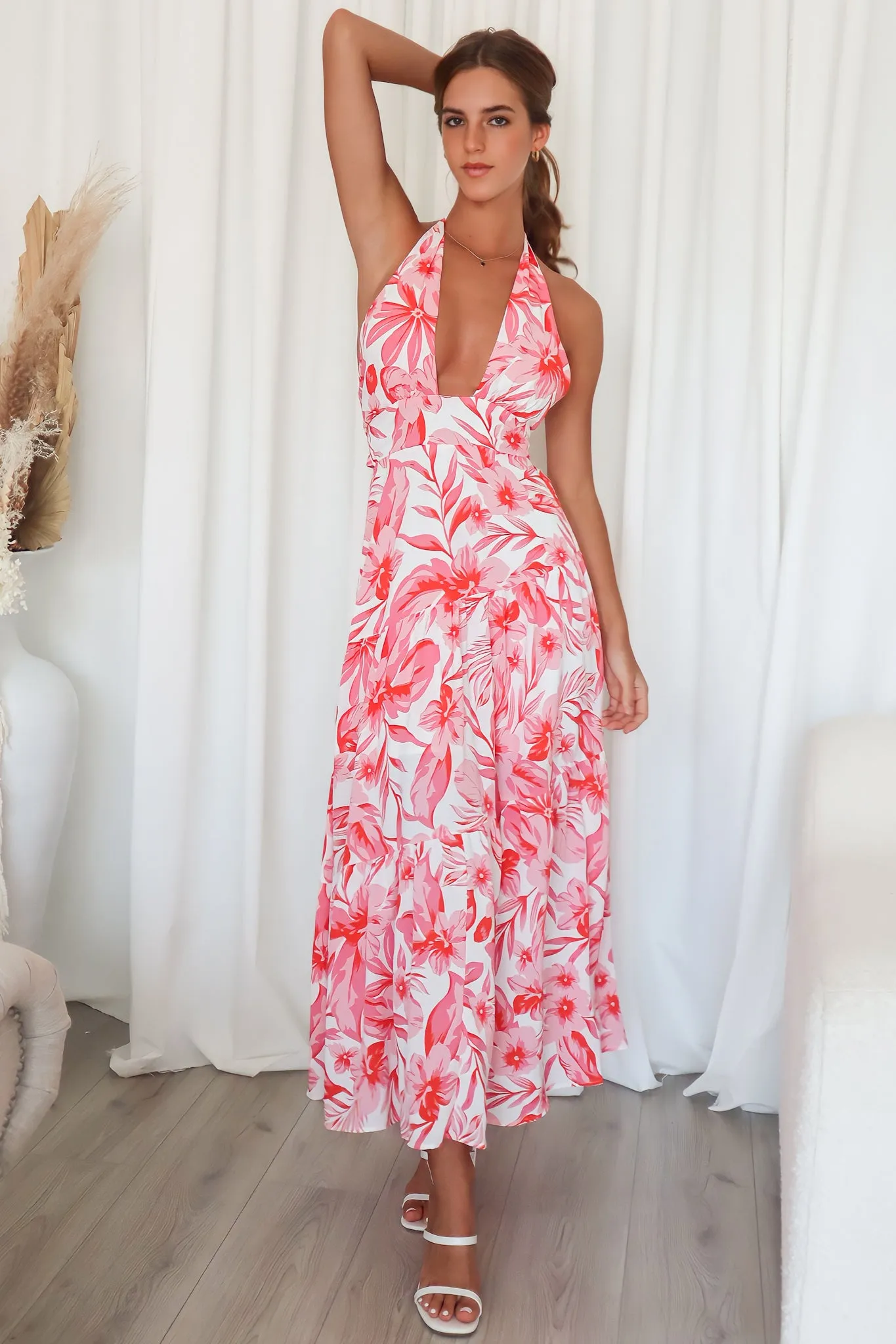 Kailani Maxi Dress - Pink Floral