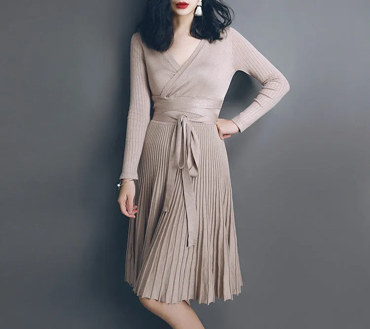 Knitted swirl dress (preorder/3 colours)