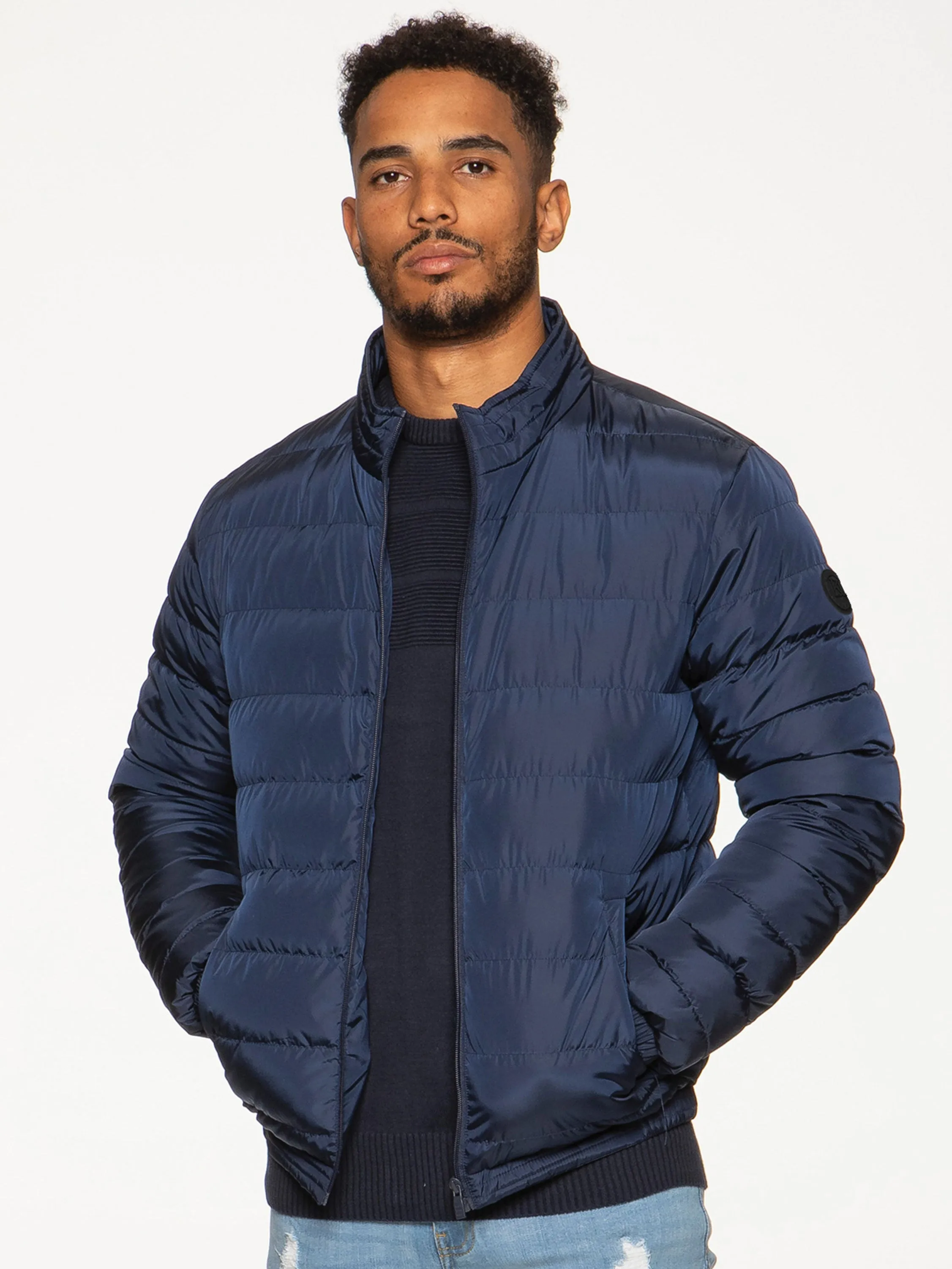 Kruze | Mens Funnel Neck Padded Jacket