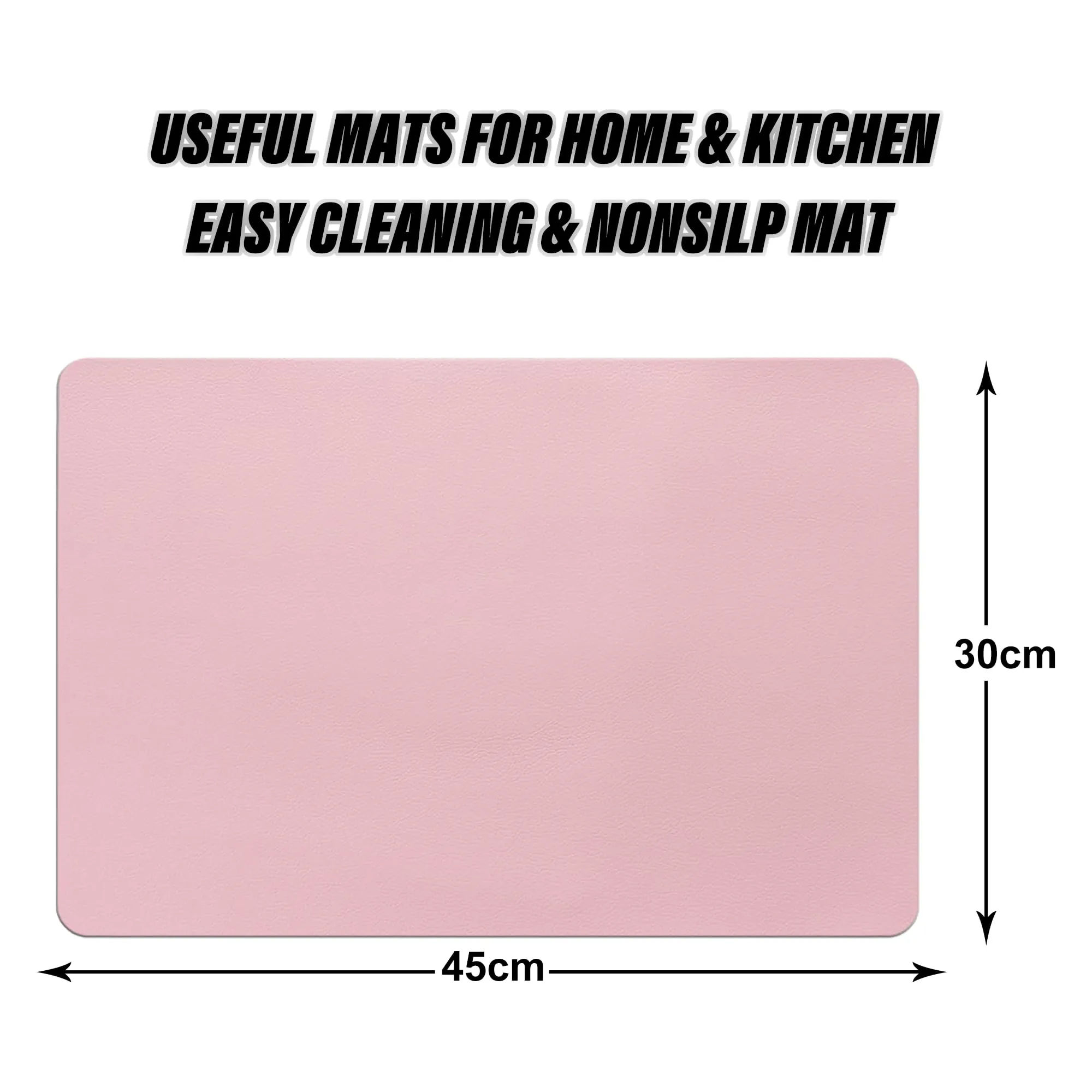 Kuber Industries 18 Pcs Waterproof Dining Table Mats | Anti-Skid Placemats for Food Plates & Hot Pots | for Home & Restaurants - Grey & Pink