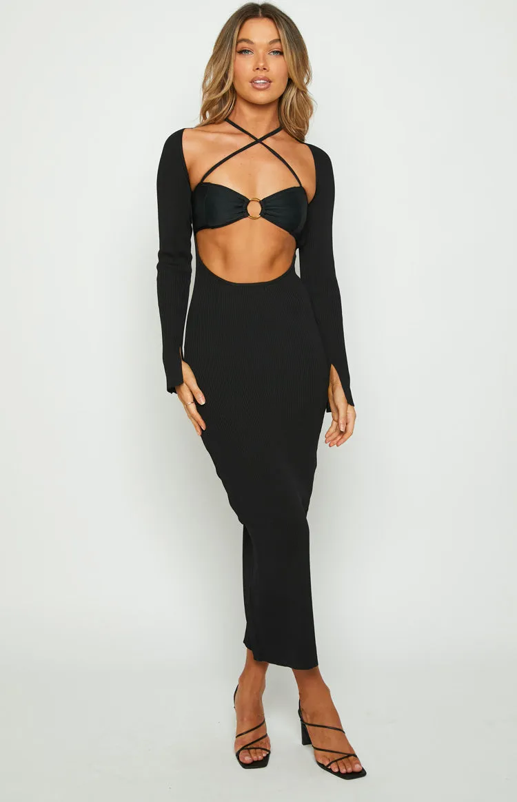 Kylie Black Maxi Dress