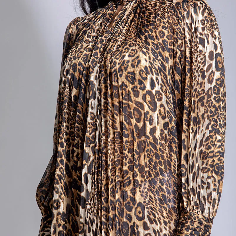 Leopard Printed Maxi Dress