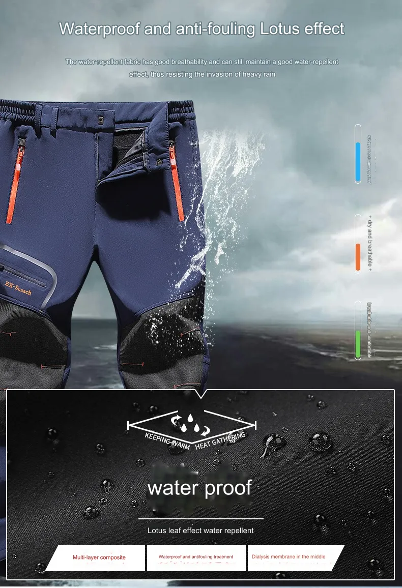 Light Waterproof Camping Climbing Pants Breathable Hiking Trousers Construction Pants | RTS-048