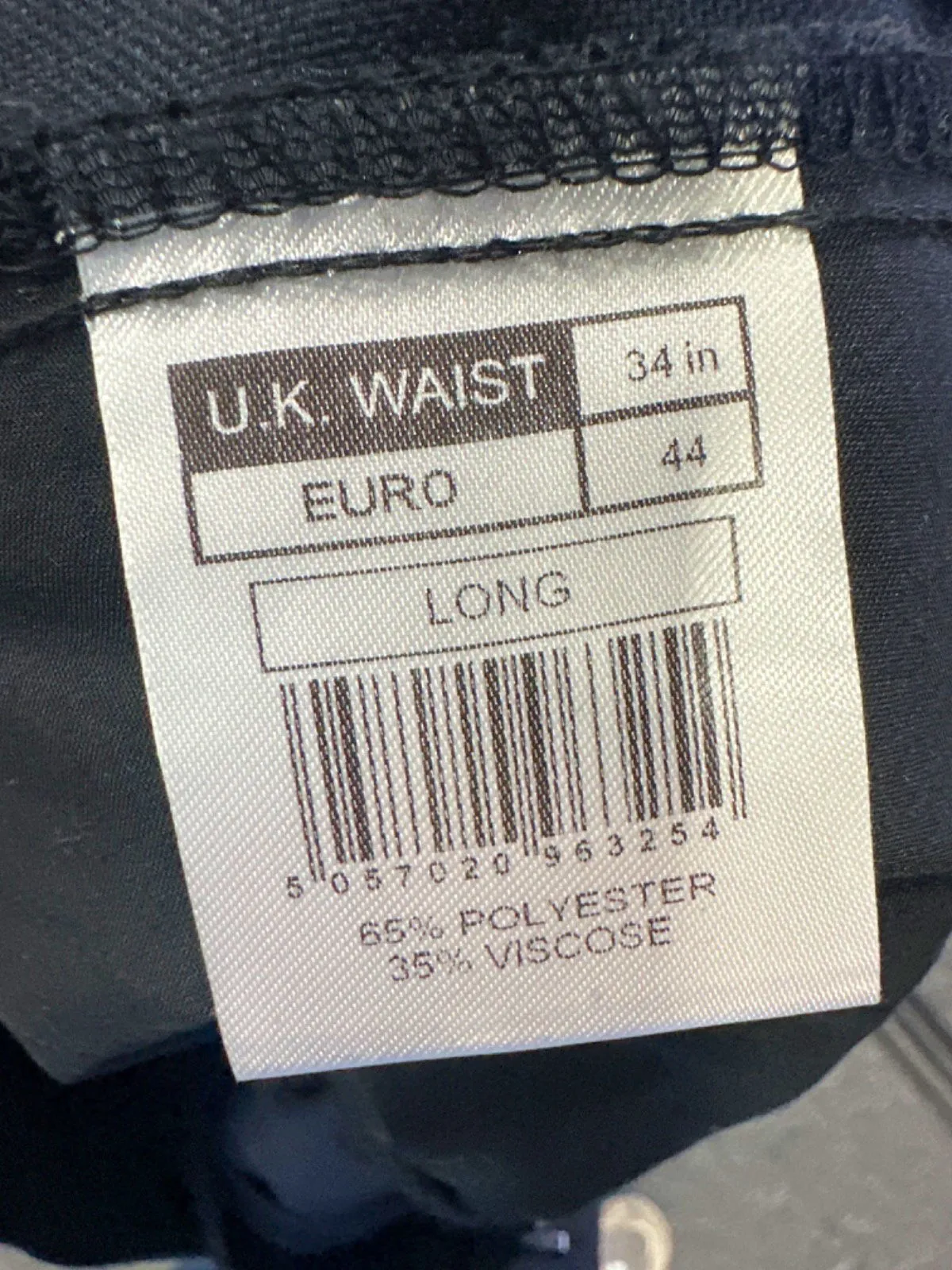 Limehaus Black Formal Trousers Long UK W 34