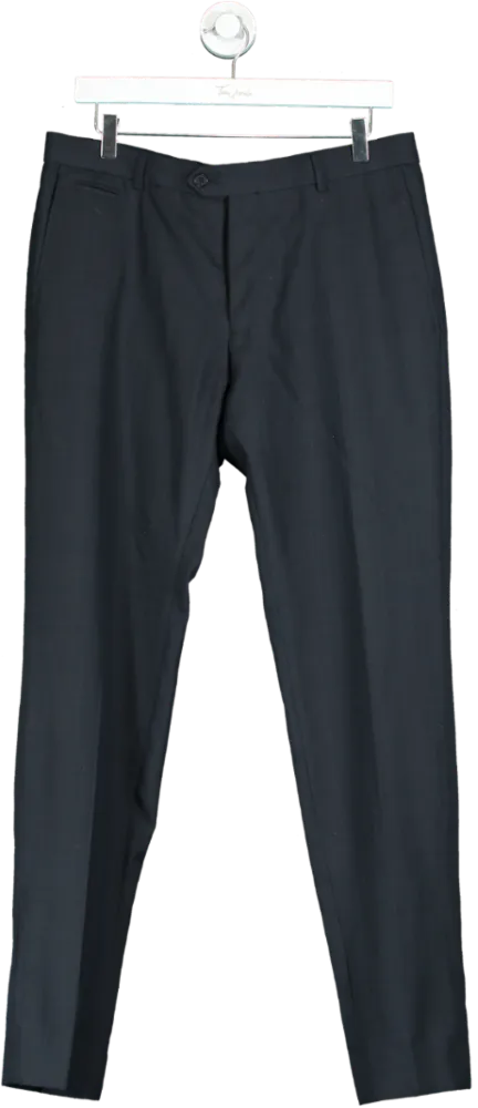 Limehaus Black Formal Trousers Long UK W 34