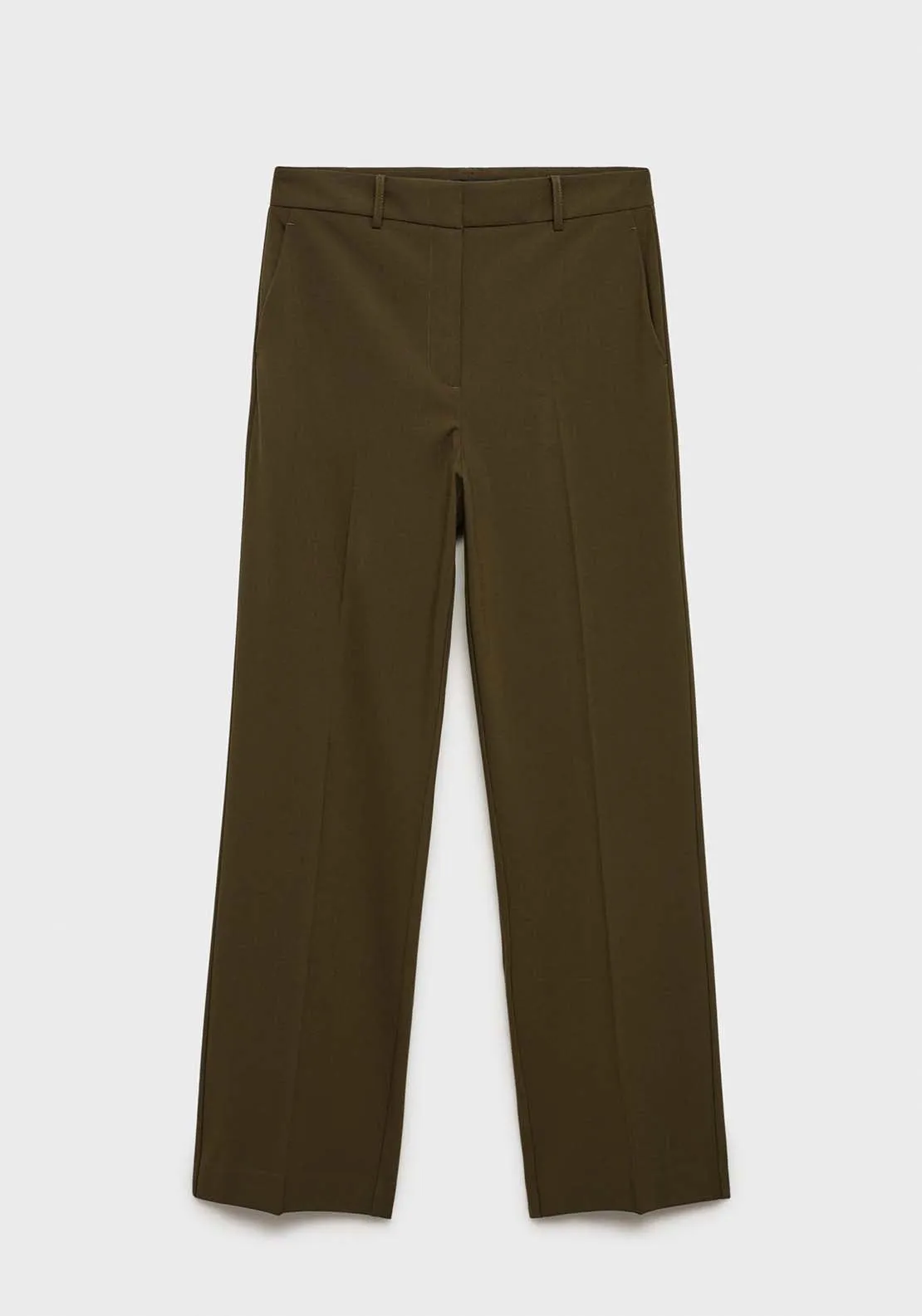 Long Trousers With Belt Loops - Beige/khaki