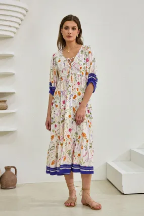 Lyvanne Multicolour Floral Midi Dress