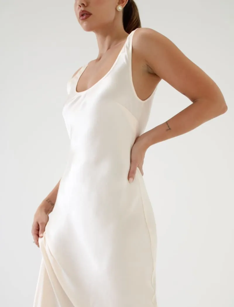 Market Midi Dress | Ivory