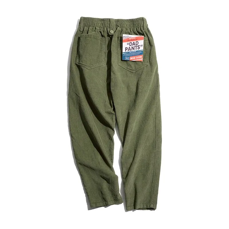 Men's 90s Retro  Corduroy Pants