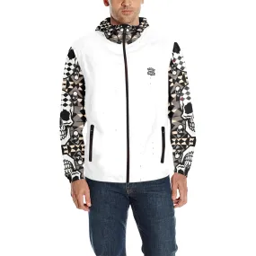 Men's All Over Print Quilted Windbreaker(Model H35) jaxs18 skull print