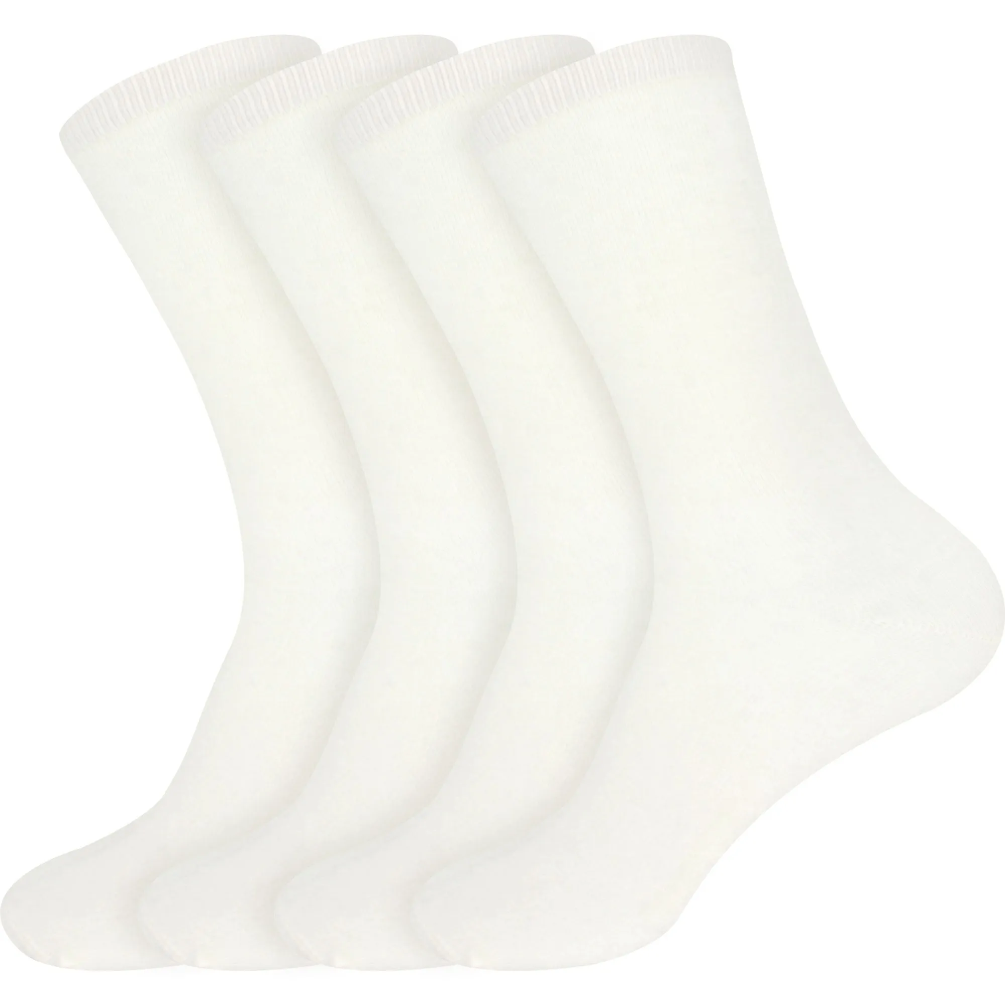 Men's Extra Thick Rayon from Bamboo Fiber Mid-Calf Socks - 4 Pair