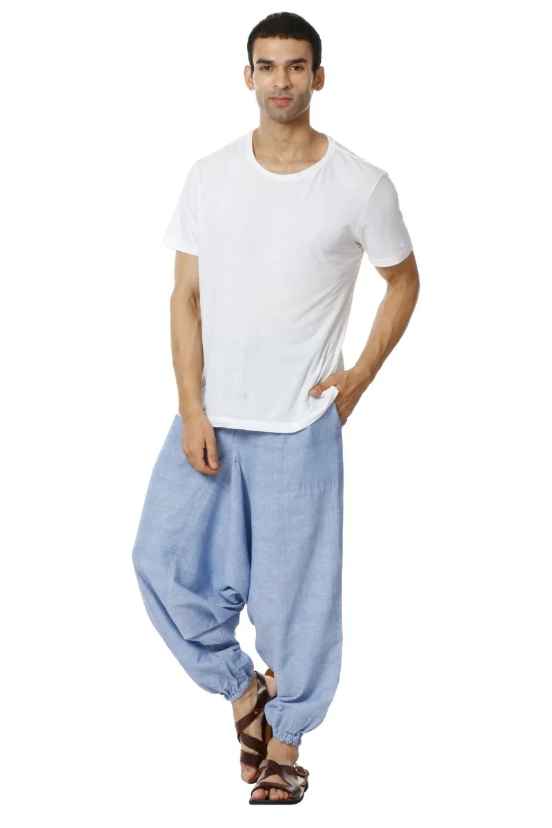 Men's Harem Pack of 2 | Blue and Grey | Fits Waist Sizes 28 to 36 Inches