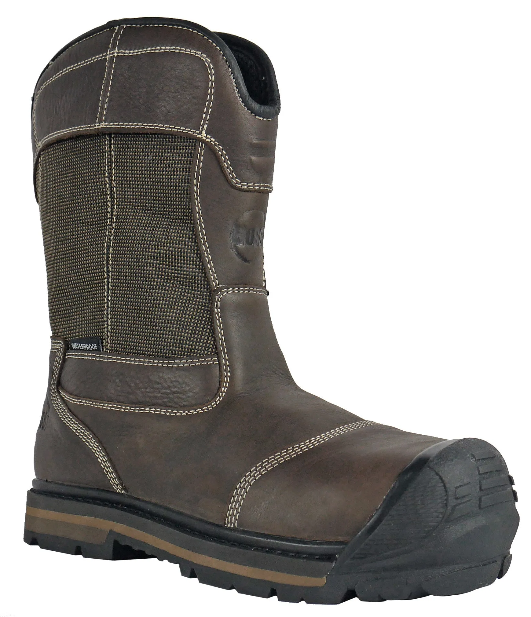 Men's Hoss Ranger Brown, EH, WP, Pull On Wellington Composite Toe Boot