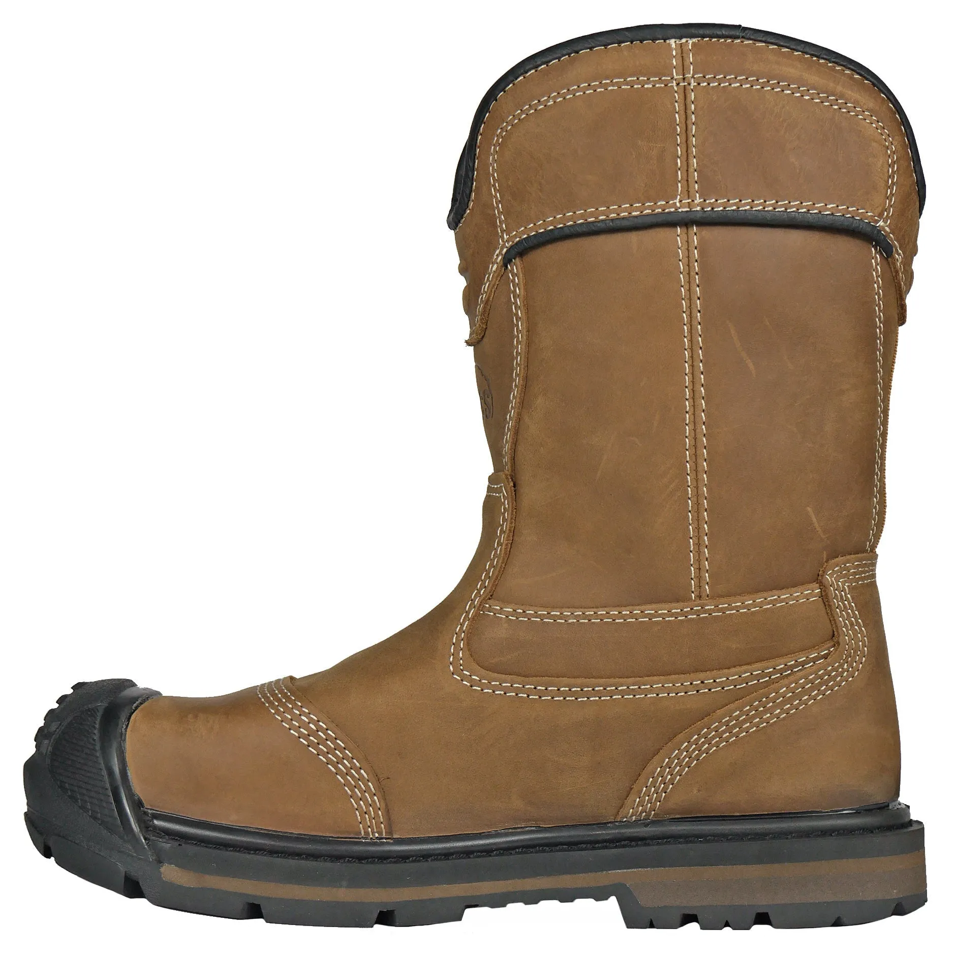 Men's Hoss Ranger Lt-Brown, EH, WP, Pull On Wellington Composite Toe Boot