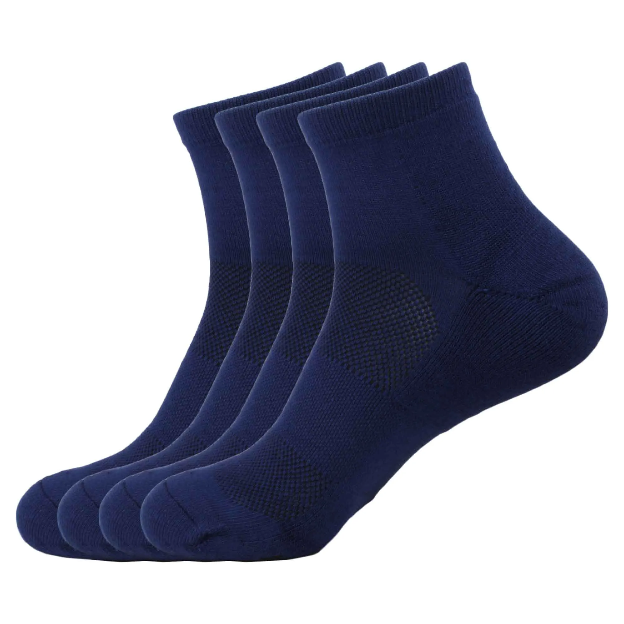 Men's Rayon from Bamboo Fiber Sports Superior Wicking Athletic Quarter Socks