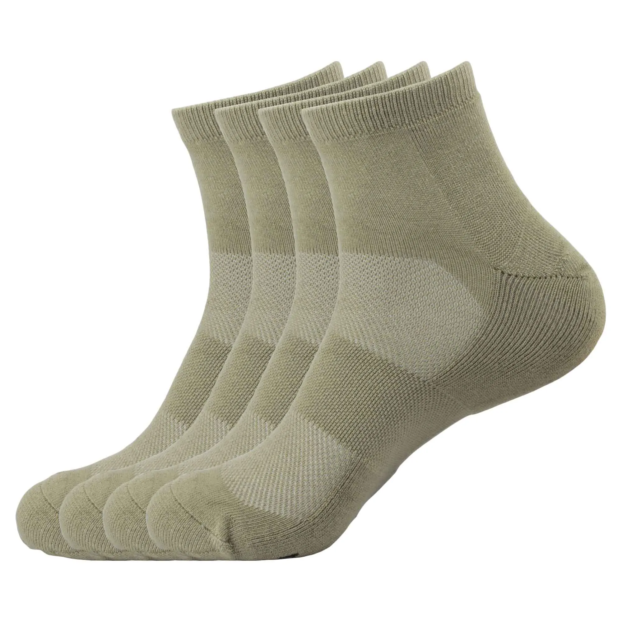 Men's Rayon from Bamboo Fiber Sports Superior Wicking Athletic Quarter Socks