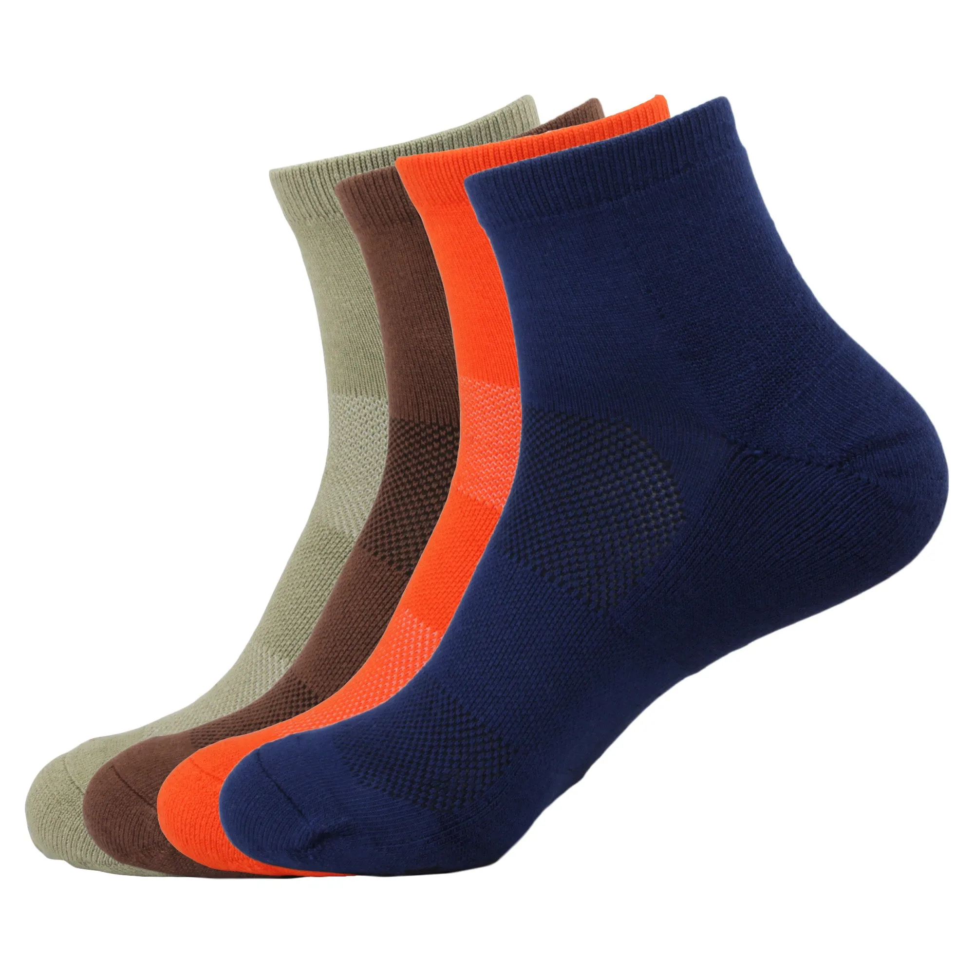 Men's Rayon from Bamboo Fiber Sports Superior Wicking Athletic Quarter Socks