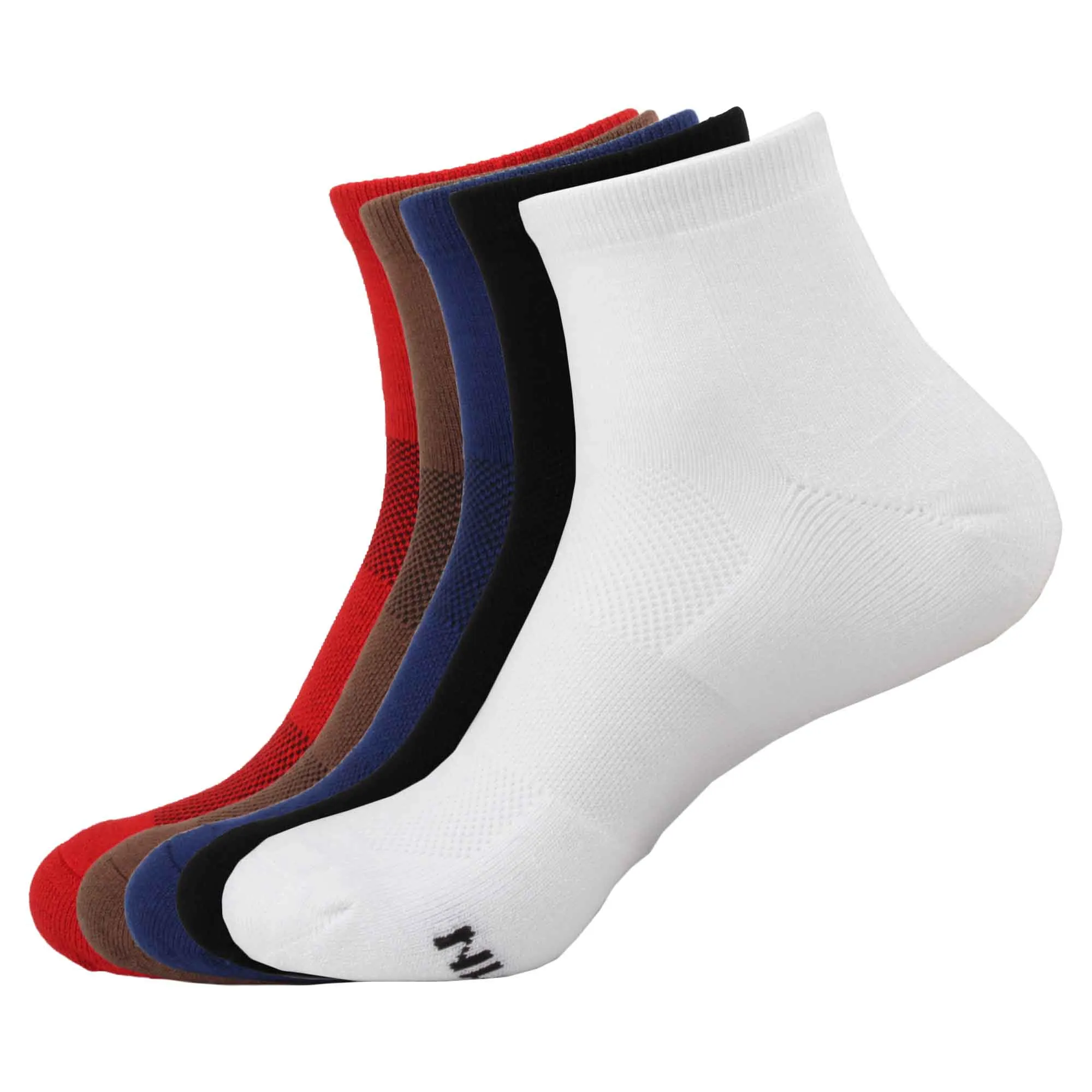 Men's Rayon from Bamboo Fiber Sports Superior Wicking Athletic Quarter Socks