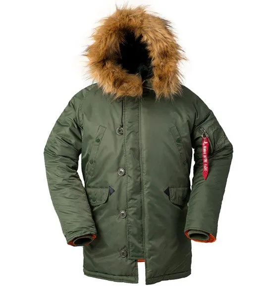 Men's Winter Warm Tactical Long Coat With Fur Hood | Men's Hooded Parka