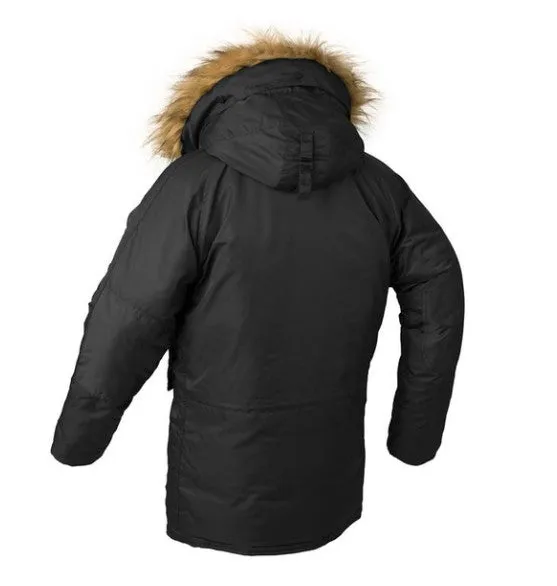 Men's Winter Warm Tactical Long Coat With Fur Hood | Men's Hooded Parka