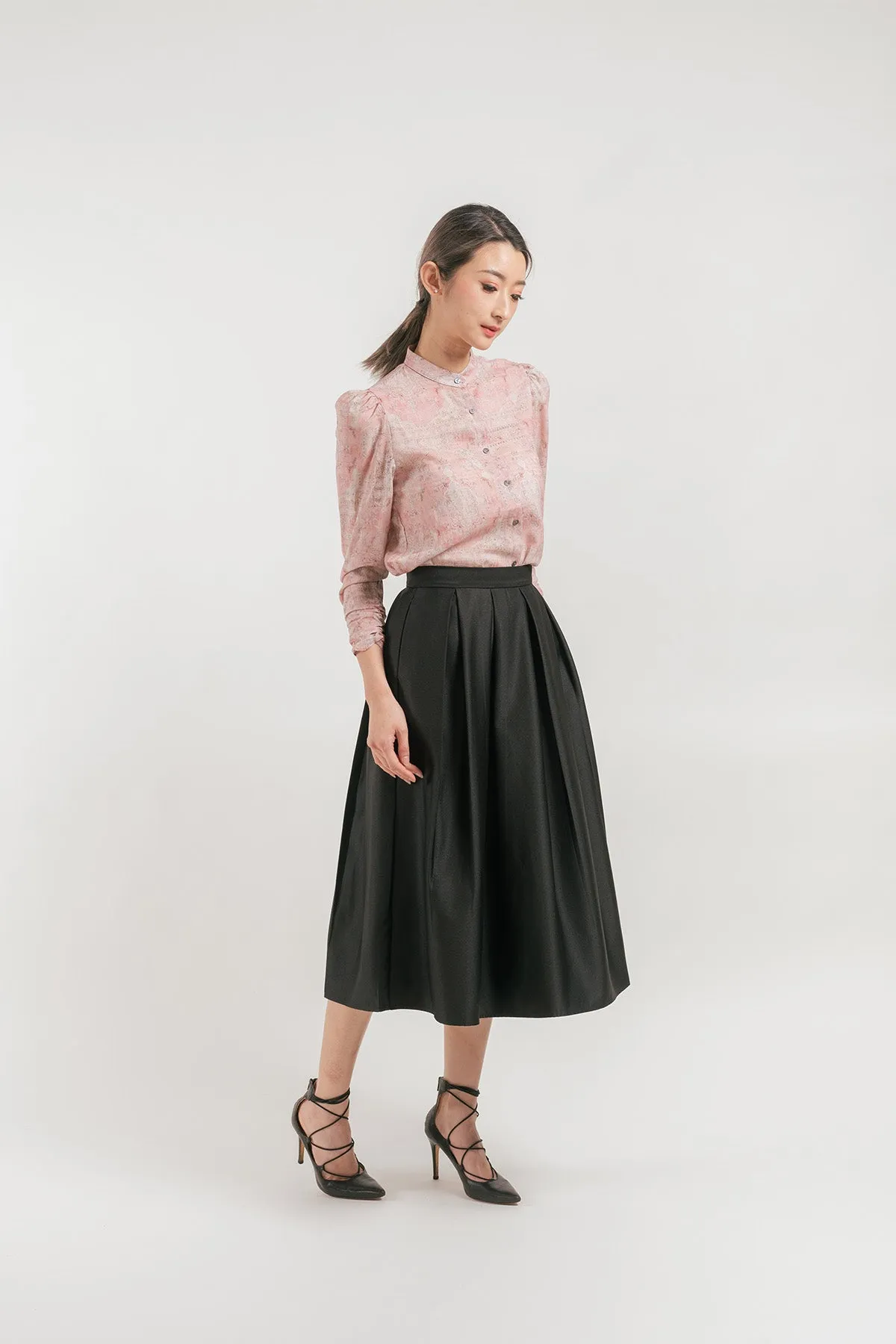 Merritha Midi Pleated Skirt