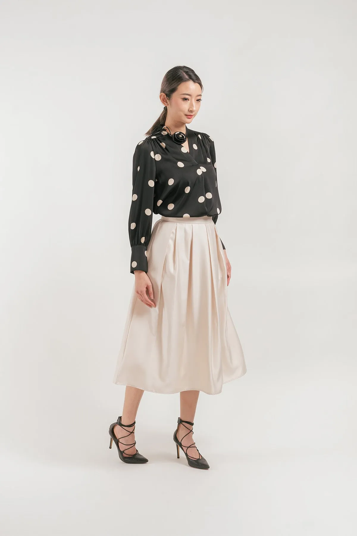 Merritha Midi Pleated Skirt