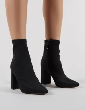 Midi Sock Fit Boots in Black