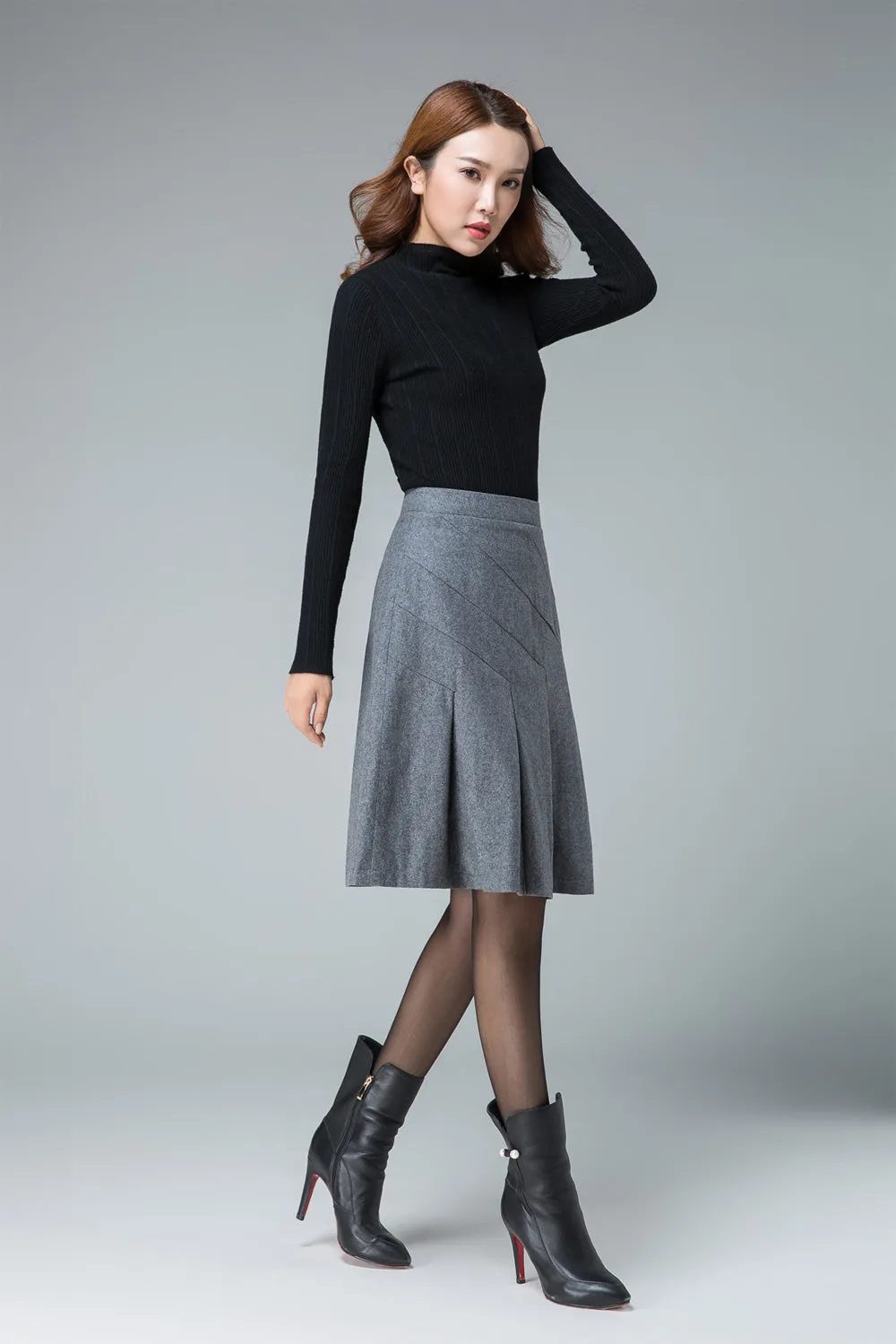 mini skirt, wool skirt, pleated skirt, cute skirt, womans skirt, skater skirt 1831