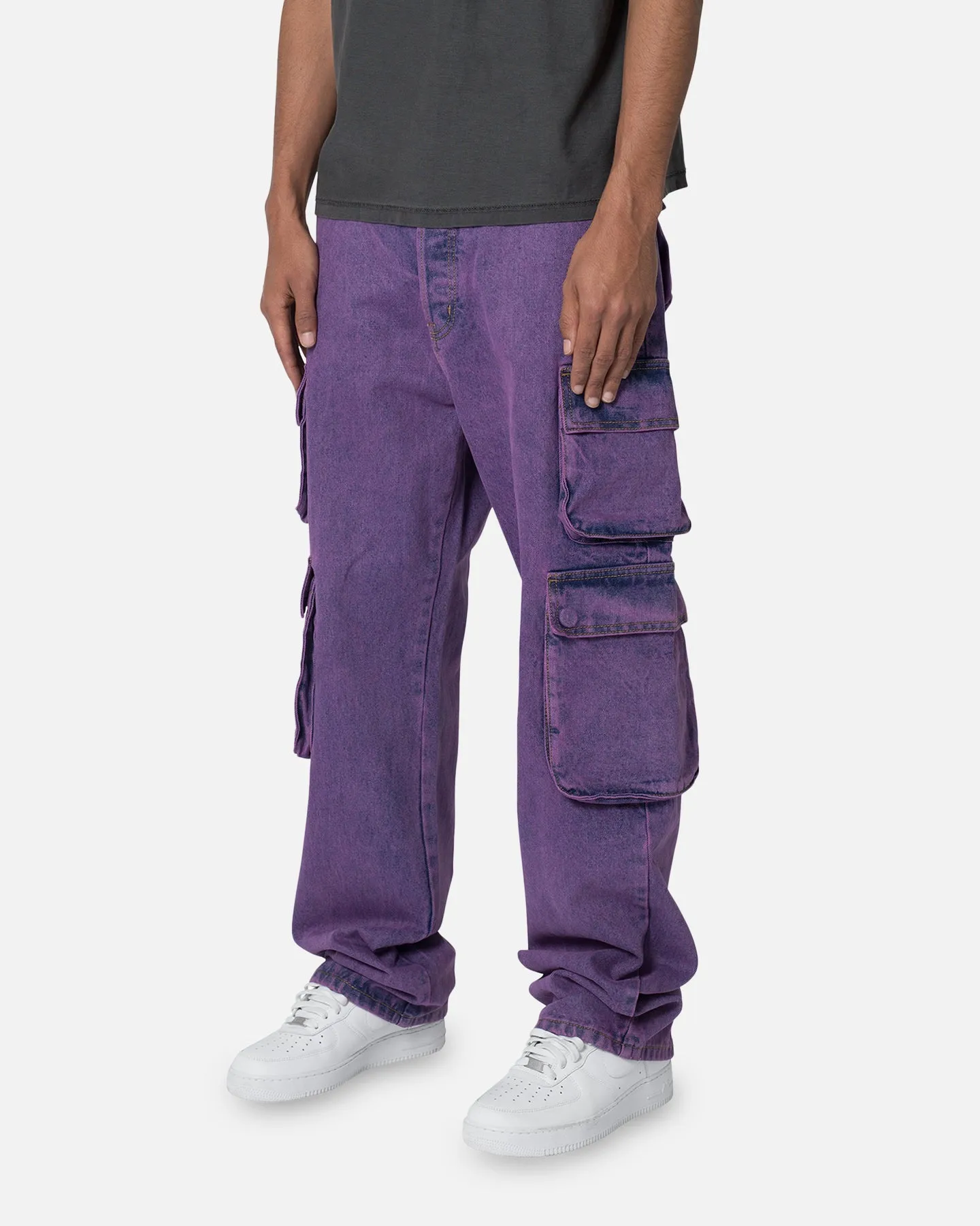 MNML V580 Baggy Cargo Pants Purple