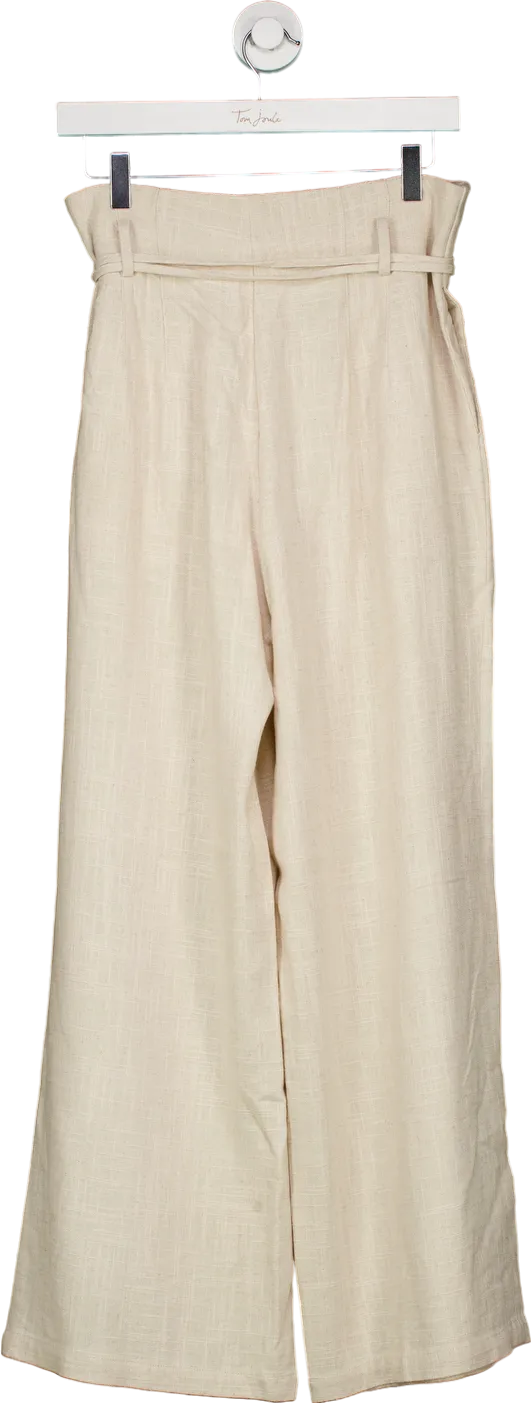 MOTF Beige Wide Leg Trousers UK M