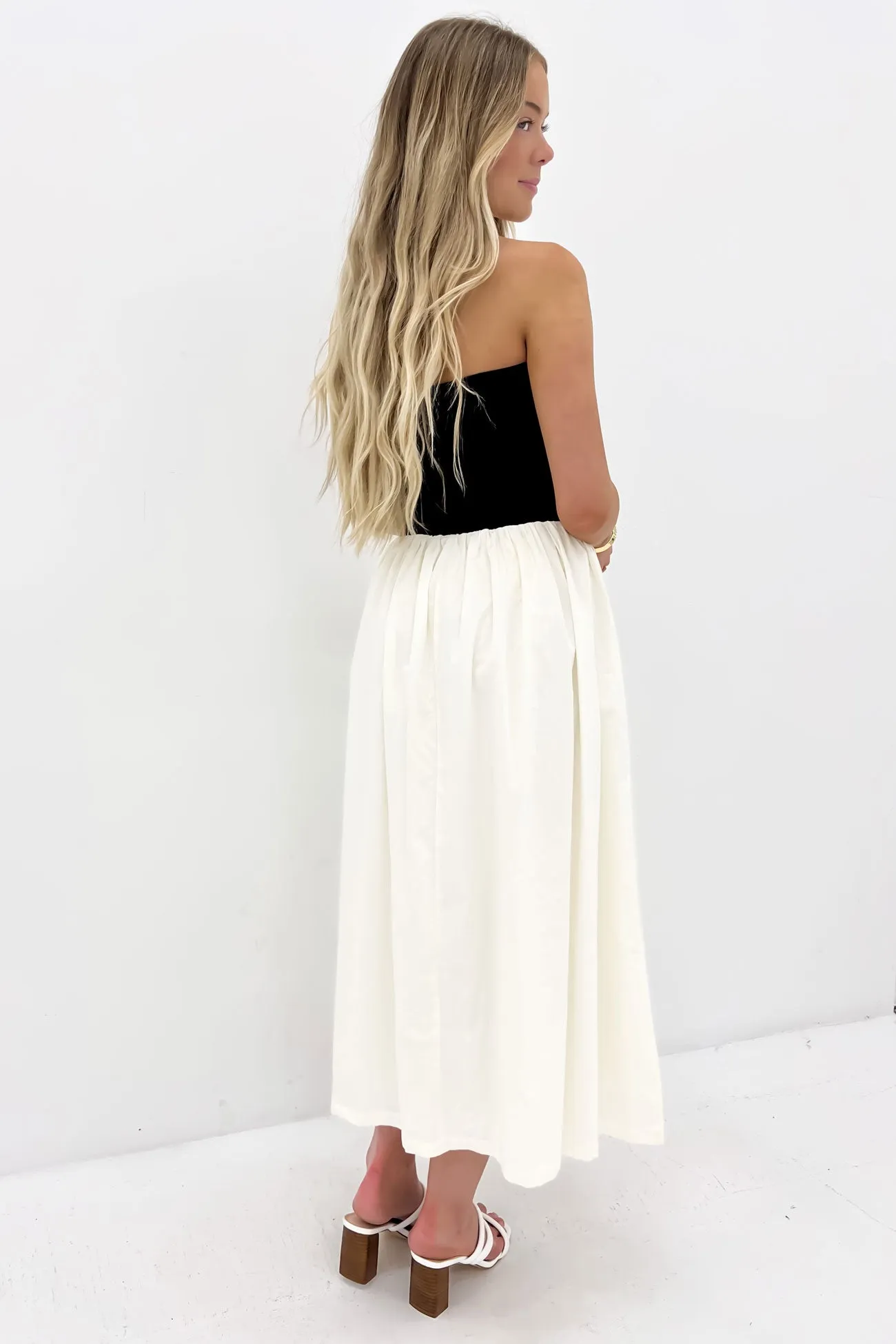 Nathan Midi Dress Black Cream