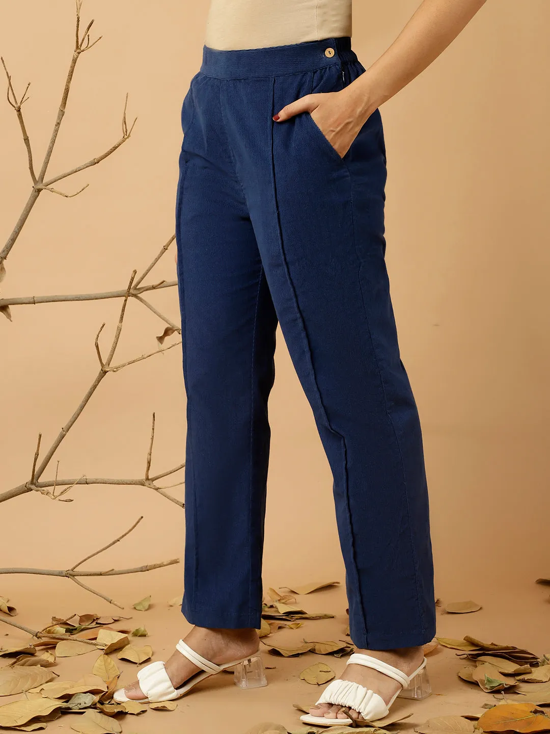 Navy Blue Corduroy Pants