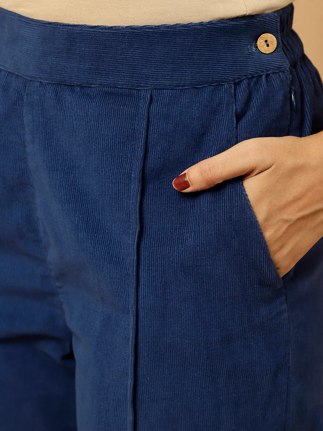 Navy Blue Corduroy Pants